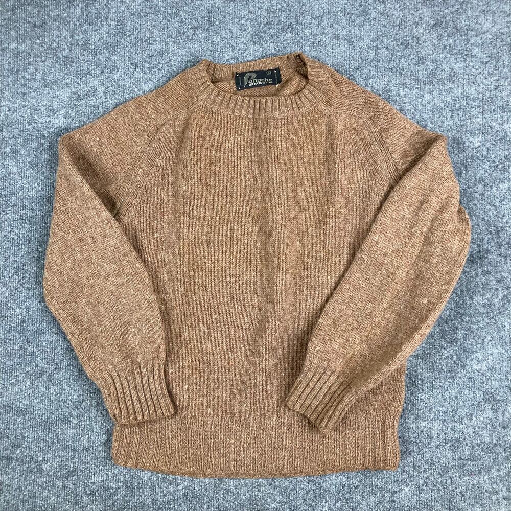 Panache Sweater Womens Size S‎ Brown Knit Pullover Crewneck Classic Warm